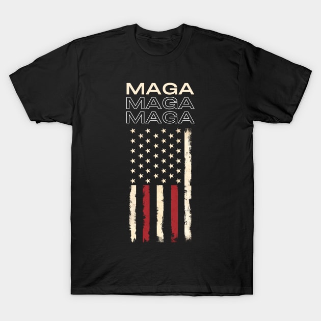 MAGA Flag Design T-Shirt by TeeOff Design